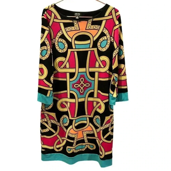 Nicole Miller heritage scarf print size M - Picture 1 of 9